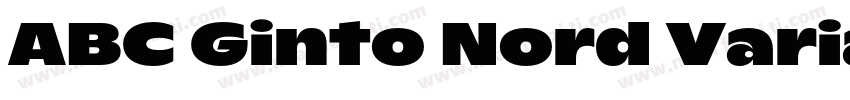 ABC Ginto Nord Variable Unlicensed字体转换